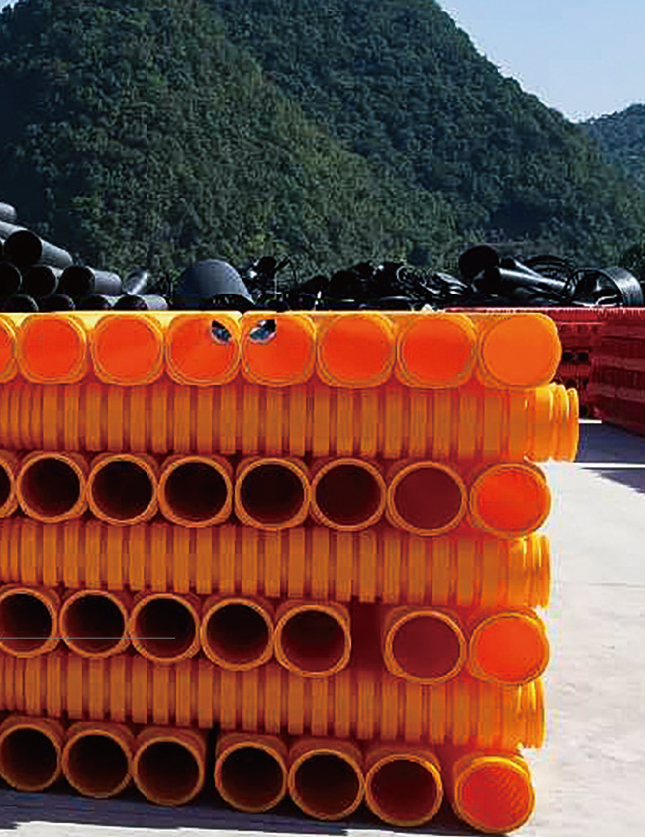 立筋式中空壁钢塑复合缠绕管 立筋式中空壁钢塑复合缠绕管