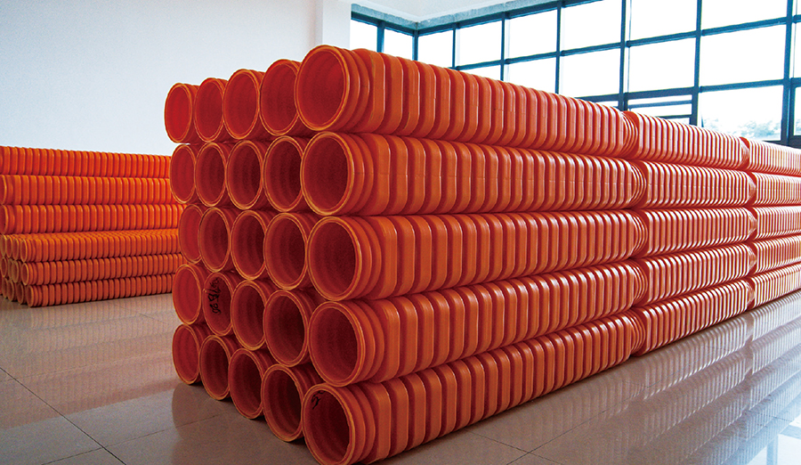 立筋式中空壁钢塑复合缠绕管 立筋式中空壁钢塑复合缠绕管